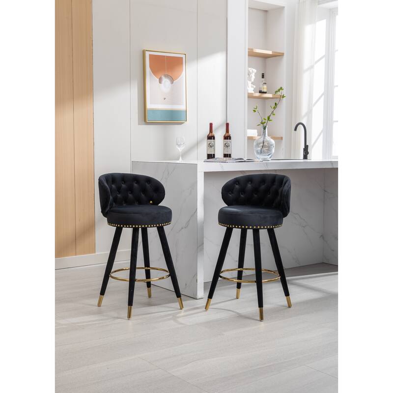 Counter Height Bar Stools with a fixed height of 360 degrees Set of 2