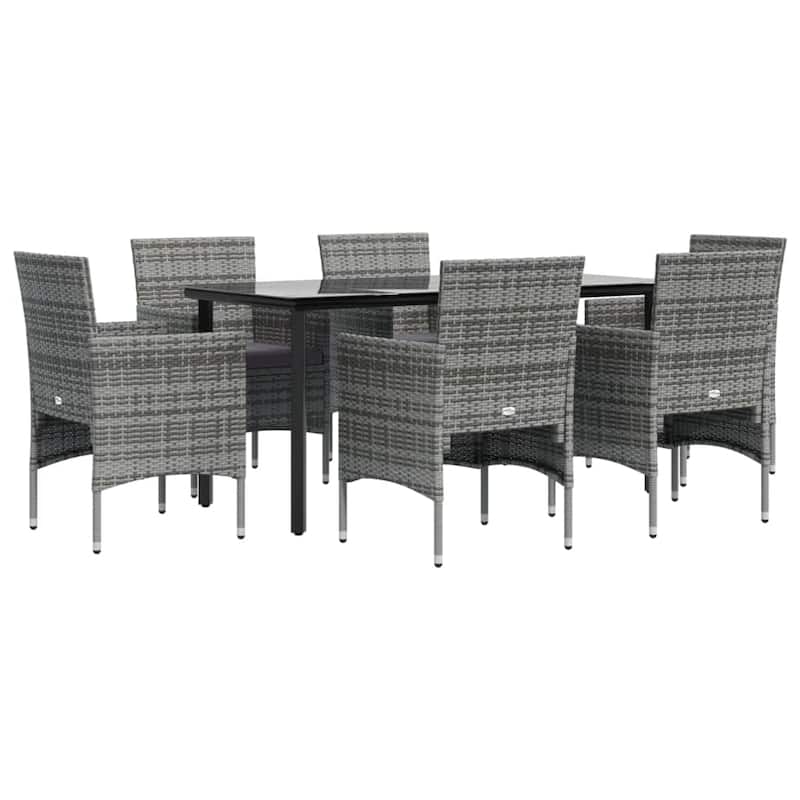 vidaXL Patio Dining Set Outdoor Dining Set Table and Chair Set for Garden - 63" x 31.5" x 29.1"