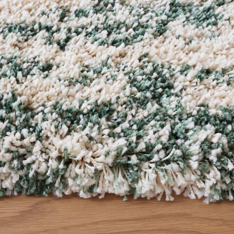 SAFAVIEH Hudson Shag Lulzime Modern Abstract 2-inch Thick Rug