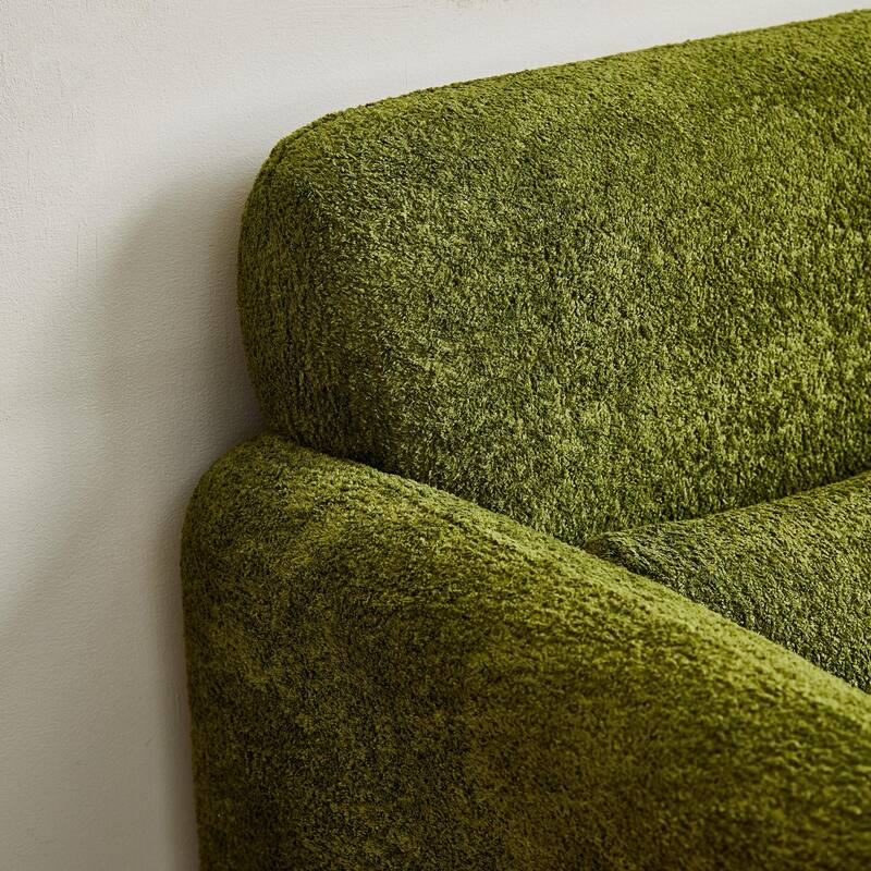 Stylish Velvet 2 Seat Sofa Accent Sofa with Lumbar Pillow, Loveseat Sofa Couch with Wood Frame for Living Room