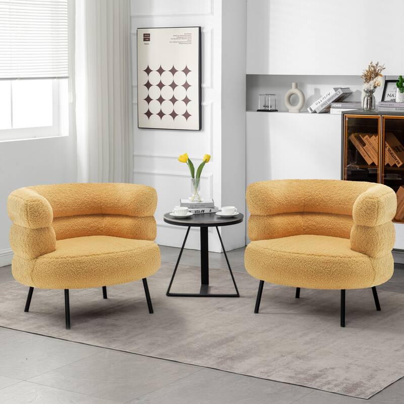 XINMICS Modern Accent Chair Upholstered Armchair for Living Room, Bedroom
