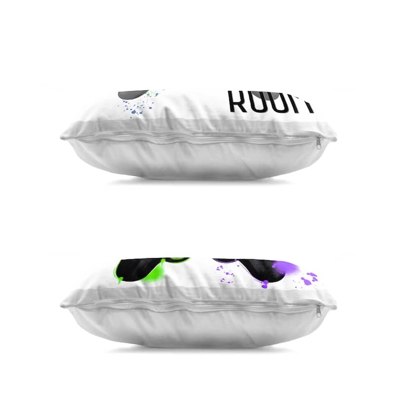 Stupell Modern Gamer Graffiti Phrases Decorative Printed Throw Pillow Design by Kim Allen (Set of 2)