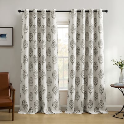 Navara Medallion Room Darkening Window Curtain