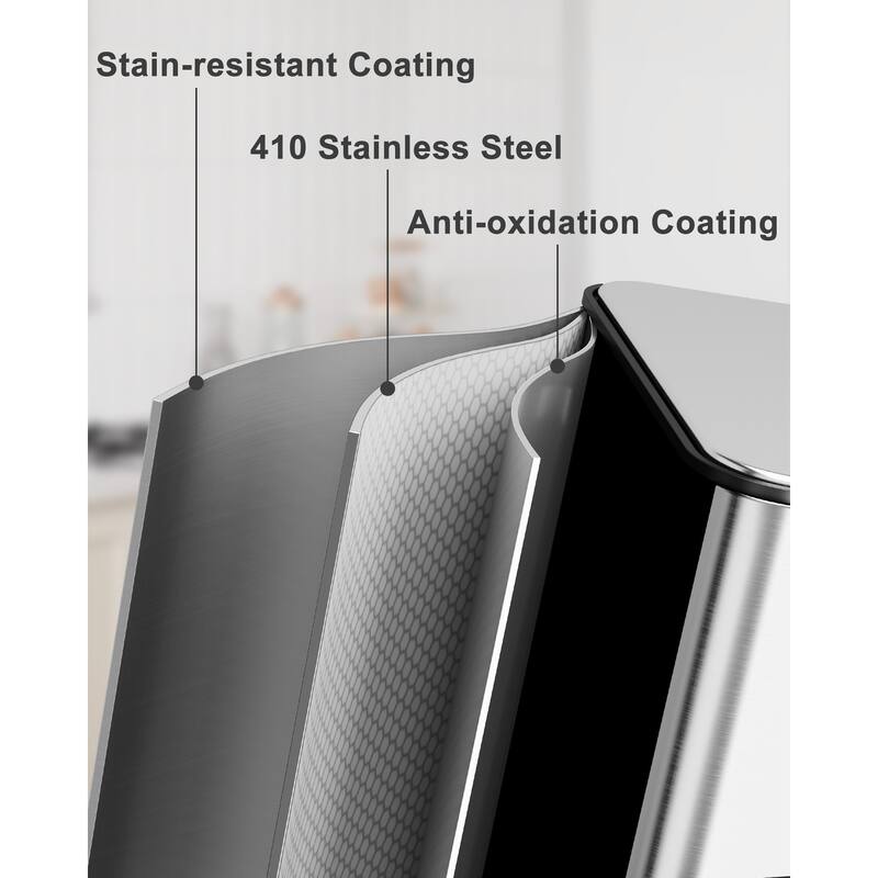 Triple Compartment Stainless Steel Kitchen Trash Can On Sale Bed