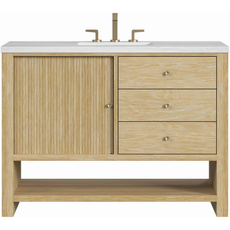 James Martin Vanities D404-V48-3AF Marigot 48" Single Basin Wood - Sunwashed Oak - Oak Finish