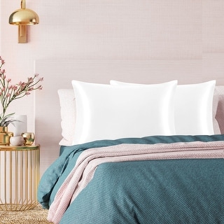 Set of 2 Satin Pillowcase Durable&amp;Soft Zippered - Bed Bath &amp; Beyond ...