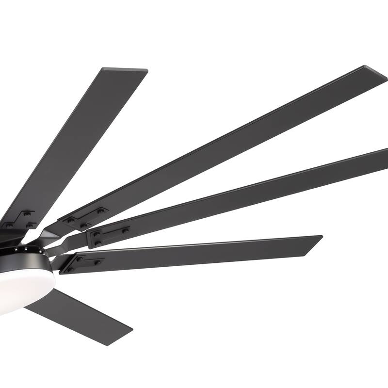 Large 84"/72" Reversible 10-Blade Integrated Ceiling Fan with LED Light Kit and Remote