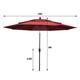10ft Patio Umbrella with Double Air Vent