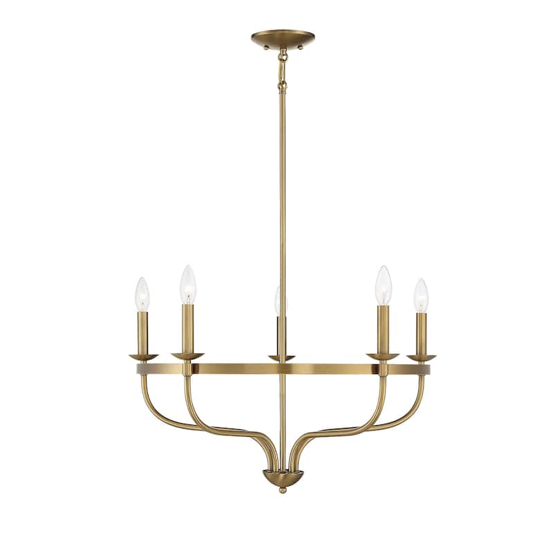 Meridian M10087 5 Light 27" Wide Taper Candle Style Chandelier