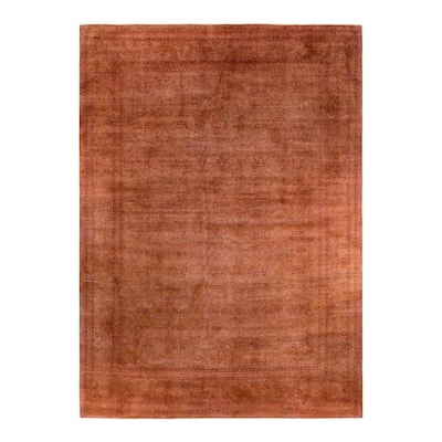 Overdyed, One-of-a-Kind Hand-Knotted Area Rug - Pink - 10' 3" x 14' 1"