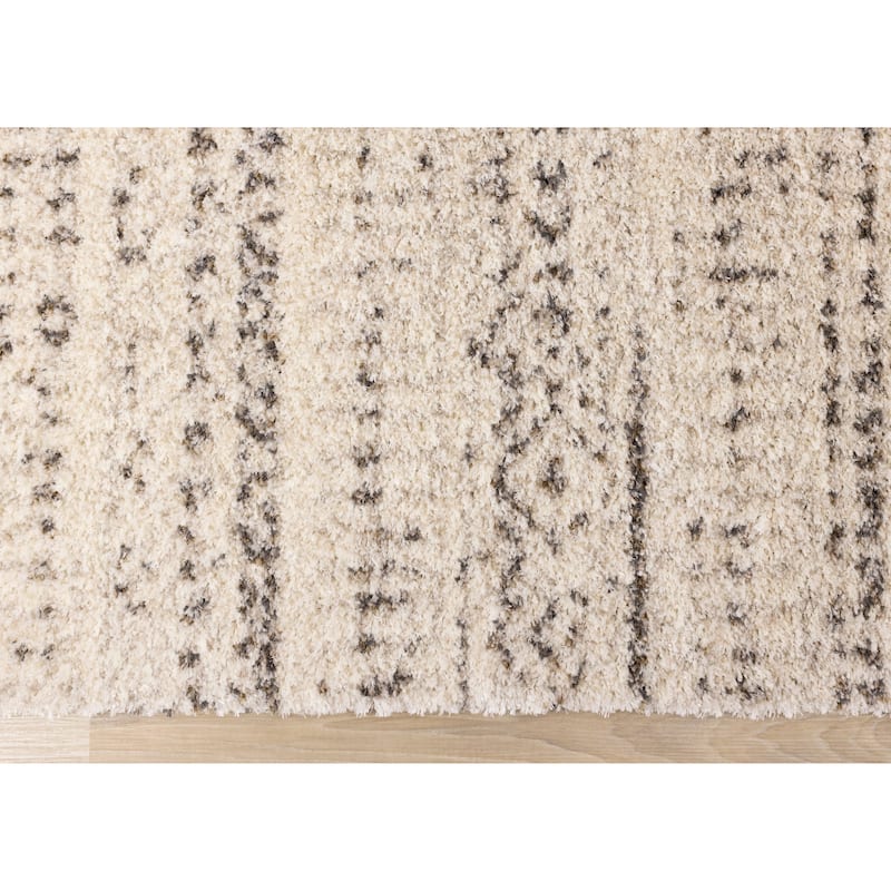 Lush Collection - Cream/Brown Luxury Soft Wool Rug