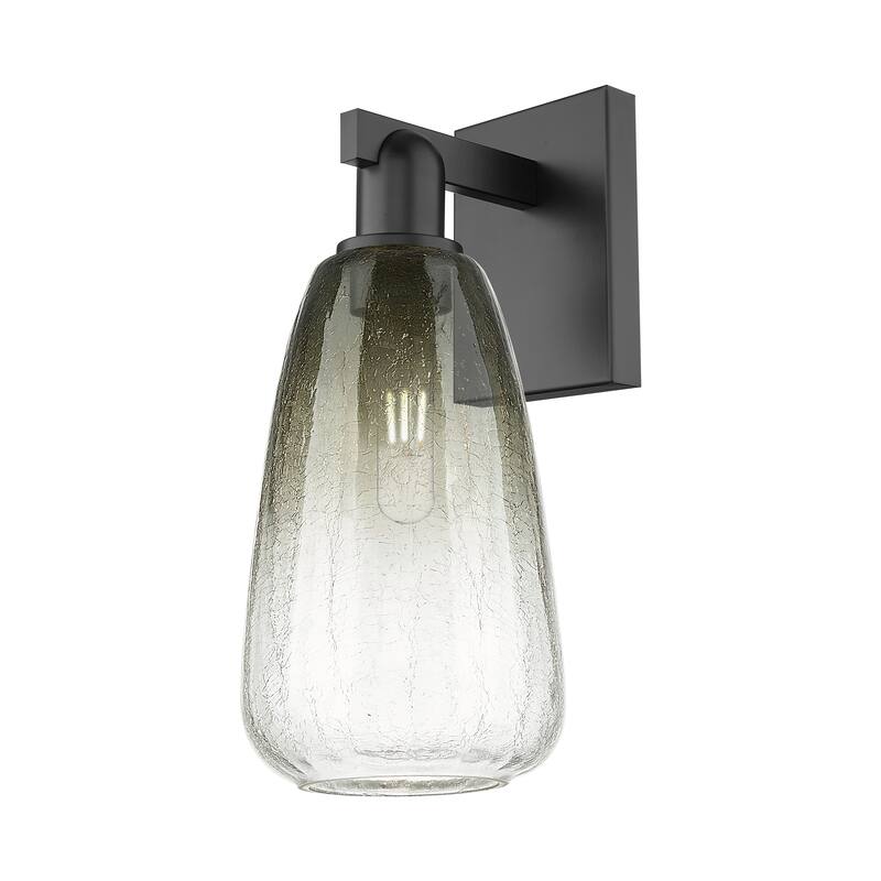 Innovations Lighting Downtown Urban - Brookhaven Almond - 1 Light 6" Wall-mounted Sconce - Slate/Matte Black