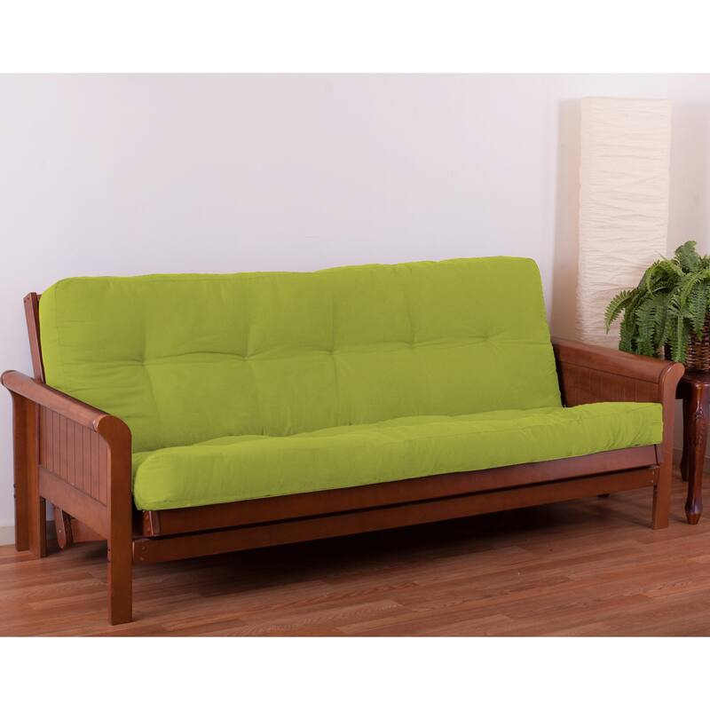 6-inch Thick Twill Futon Mattress (Twin, Full, or Queen) - Mojito Lime - Full