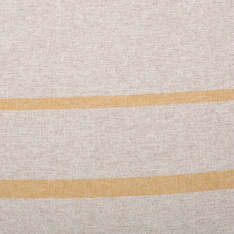 Bohemio 5 Foot Rounded Bean Bag, Natural Color / Striped Yellow