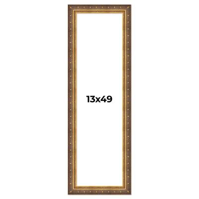13x49 Frame Gold Real Wood Picture Frame