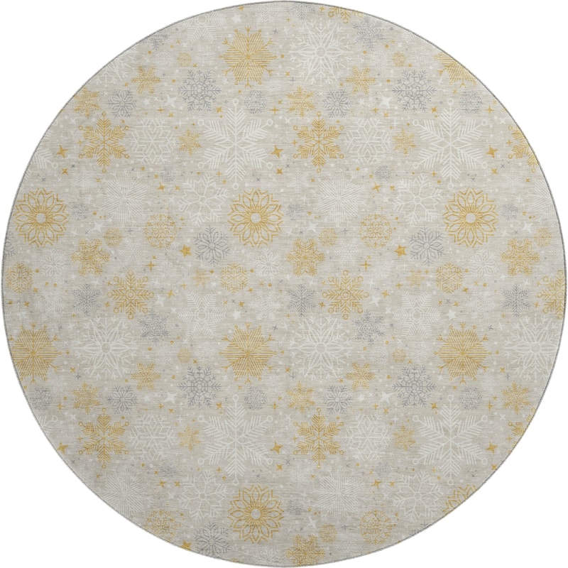 Premium Washable Super Soft Winter Snowflake Mayfield Rug