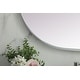 preview thumbnail 2 of 9, Elegant Lighting MR2A2448 Asha 24" W x 48" H Oval Framed Bathroom