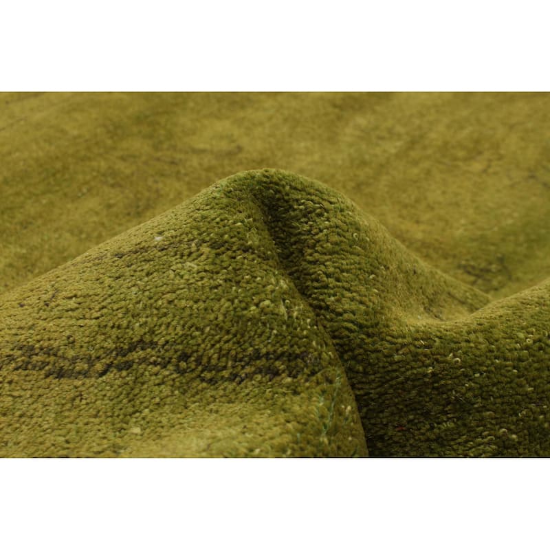 ECARPETGALLERY Hand-knotted Vibrance Green Wool Rug - 3'11 x 5'11