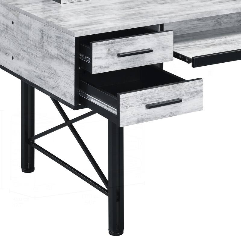 Versatile Computer Desk with Multiple Storage Options