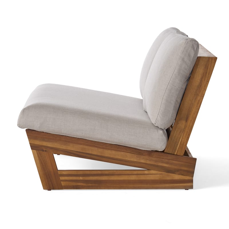 Sherwood Outdoor 4-Seater Wood Chat Set by Christopher Knight Home