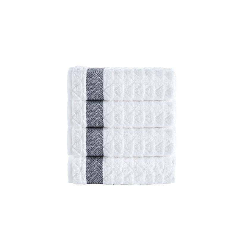 Brooks Brothers Herringbone 4 pcs Hand Towels - White