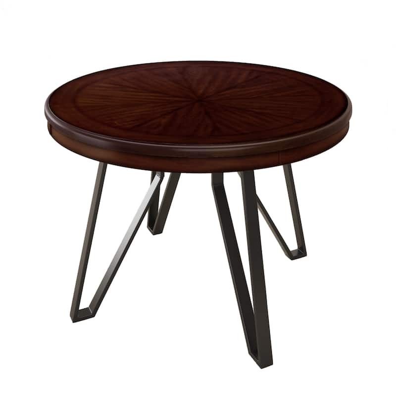 Christopher Knight Home Round Dining Table with Metal Base - 46.85" W x 46.85" D x 30" H