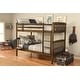 preview thumbnail 15 of 18, Somette Claire Twin over Twin Bunk Bed with Tray (Mattresses Not Included) Rustic Walnut