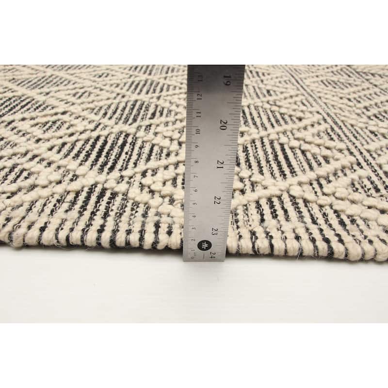 ECARPETGALLERY Braid weave Sienna Cream Wool Rug - 5'3 x 7'5