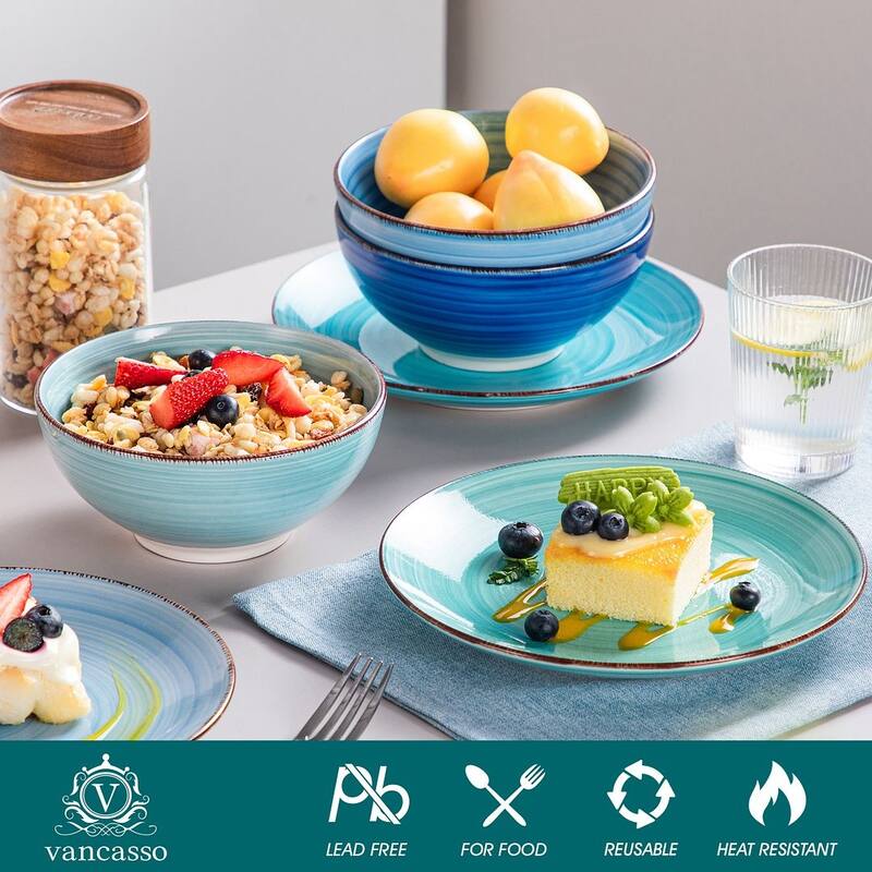 vancasso Bonita Stoneware Handpainted Multicolour Dinnerware Set
