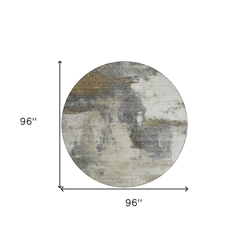 HomeRoots Abstract Transitional Rectangle Outdoor Rug