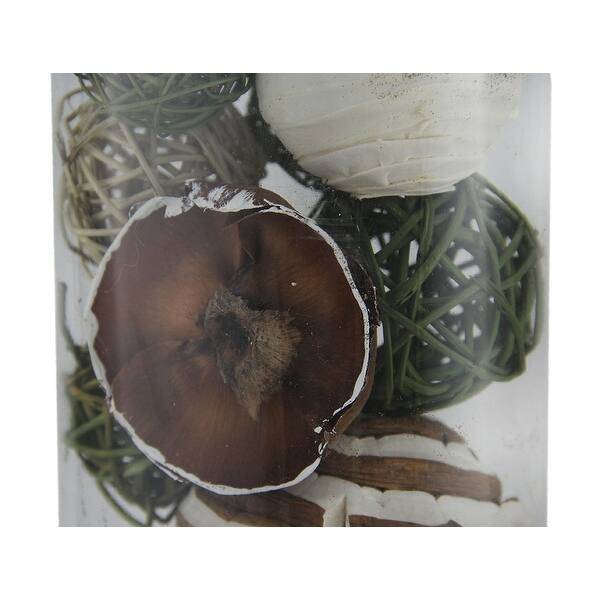 Shop Green Brown Natural Mixed Material Decorative Balls 3 X 3