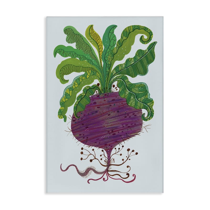 Stupell Stylized Beetroot Vegetable Canvas Wall Art Design By Kay Widdowson - 30 x 45