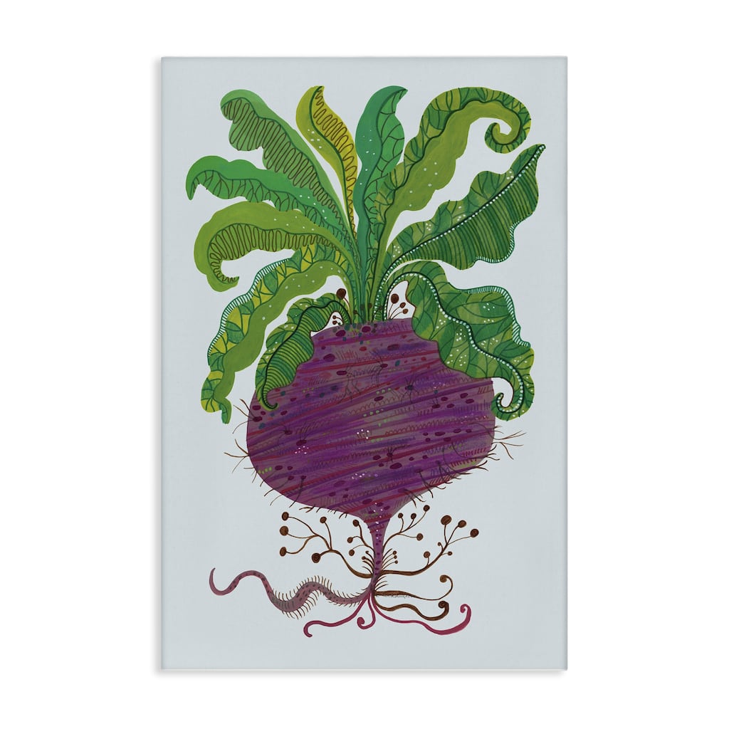 Stupell Stylized Beetroot Vegetable Canvas Wall Art Design By Kay Widdowson