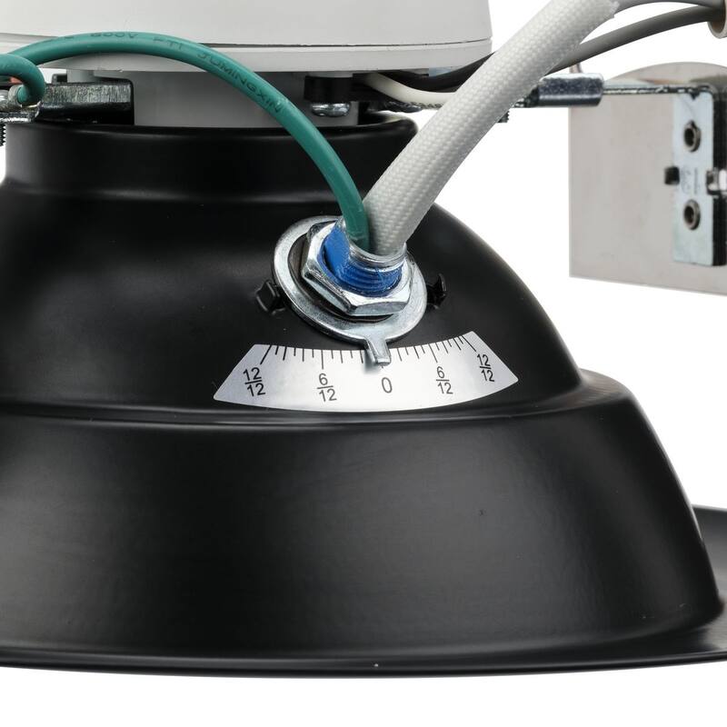 Intrinsic Collection 6 " 5-CCT Black LED Eyeball Trim for Recessed Housings - 7.727 in x 7.727 in x 3.94 in