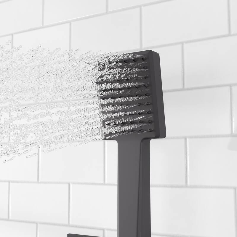 Eviva Edge Shower System with Slide Bar Hand-Shower and Thermostatic Valve