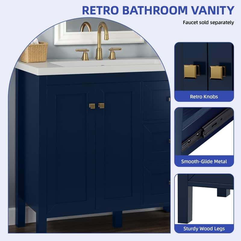 Moasis 36"/42" Bathroom Vanity Cabinet with Sink