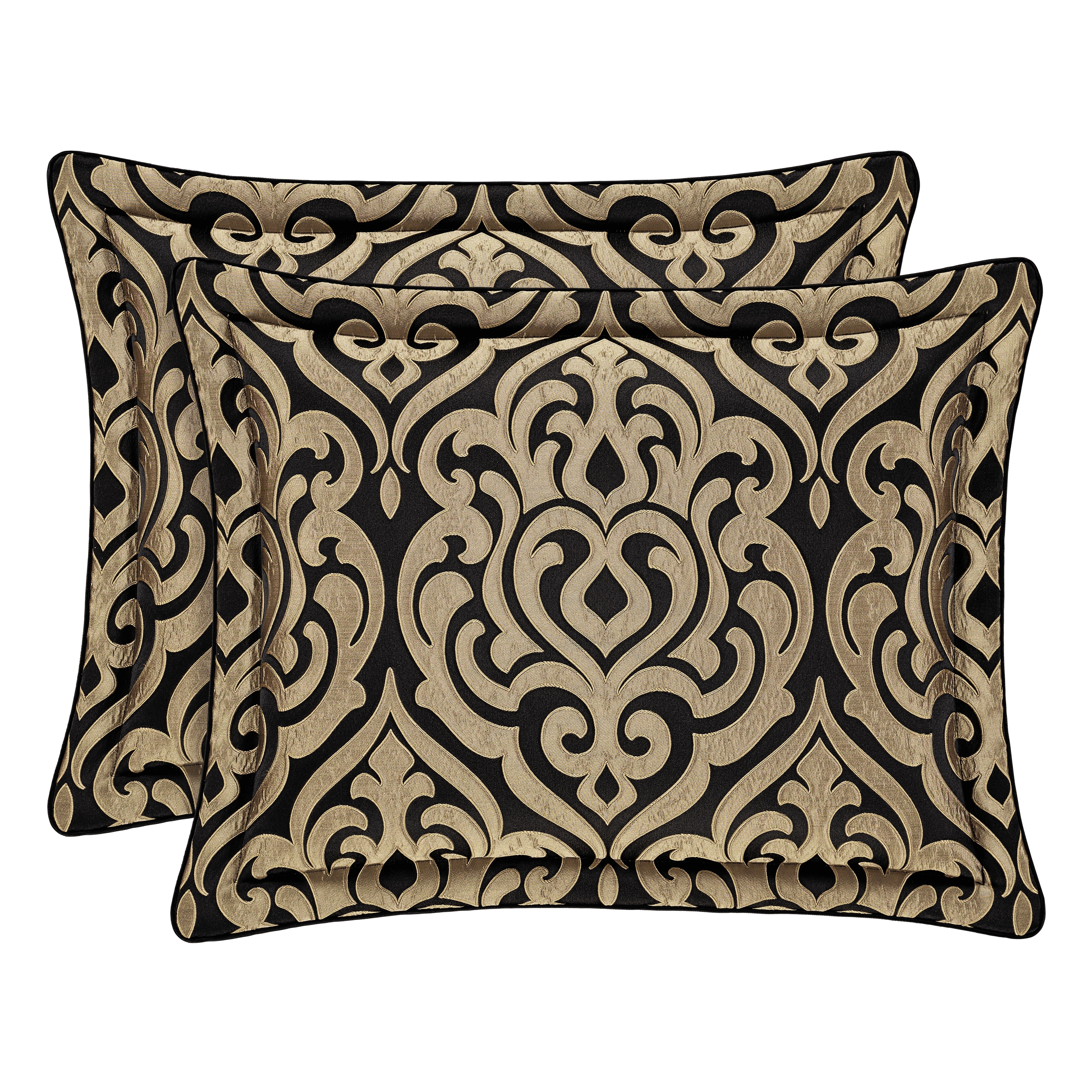 J. Queen New York Bolero Black And Gold Comforter Set