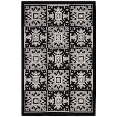 Nourison Aloha Indoor/outdoor Grey Geometric Area Rug