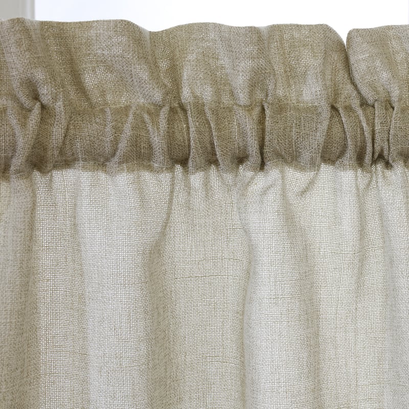 Wickham Sheer Rod Pocket 3 pc Curtain Tiers and Valance Set - 52" x 24"