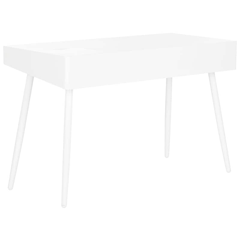 SAFAVIEH Ardelle Mid Century Scandinavian White One Drawer Desk
