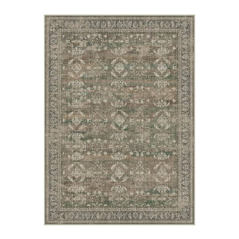 HomeRoots Floral Medallion Traditional Rectangle Area Rug