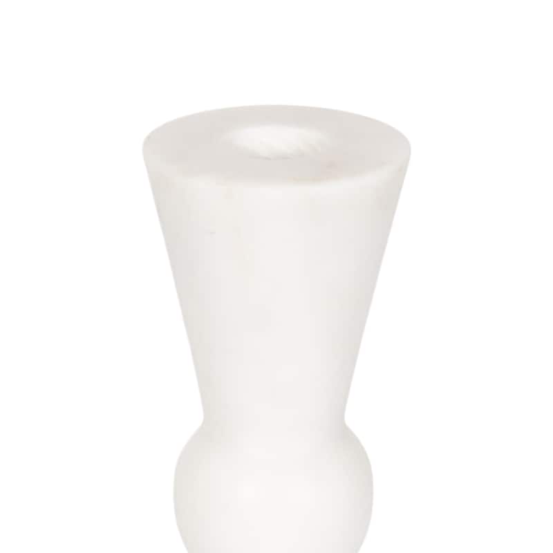 Kate and Laurel Maleea 2pc Marble Candle Holder - 3x3x7