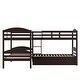 preview thumbnail 3 of 11, Simple Twin over Twin L-Shaped Bunk Bed with Trundle