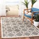 SAFAVIEH Courtyard Lawanda Trellis Indoor/ Outdoor Waterproof Patio Backyard Rug - 6'7" x 9'6" - Grey/Beige
