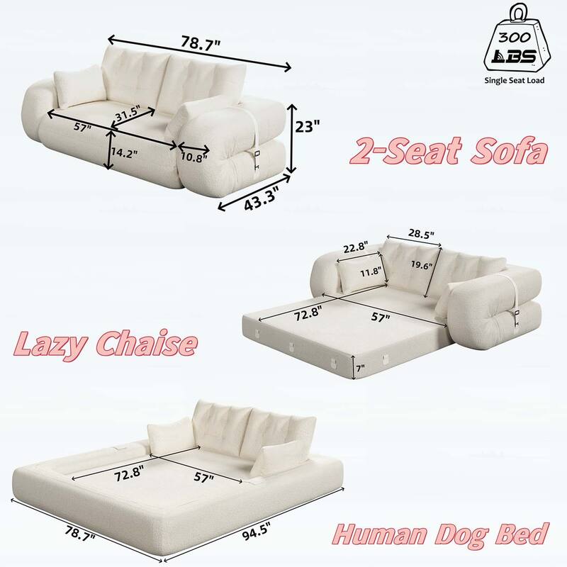 Versatile Design Convertible Sofa Bed