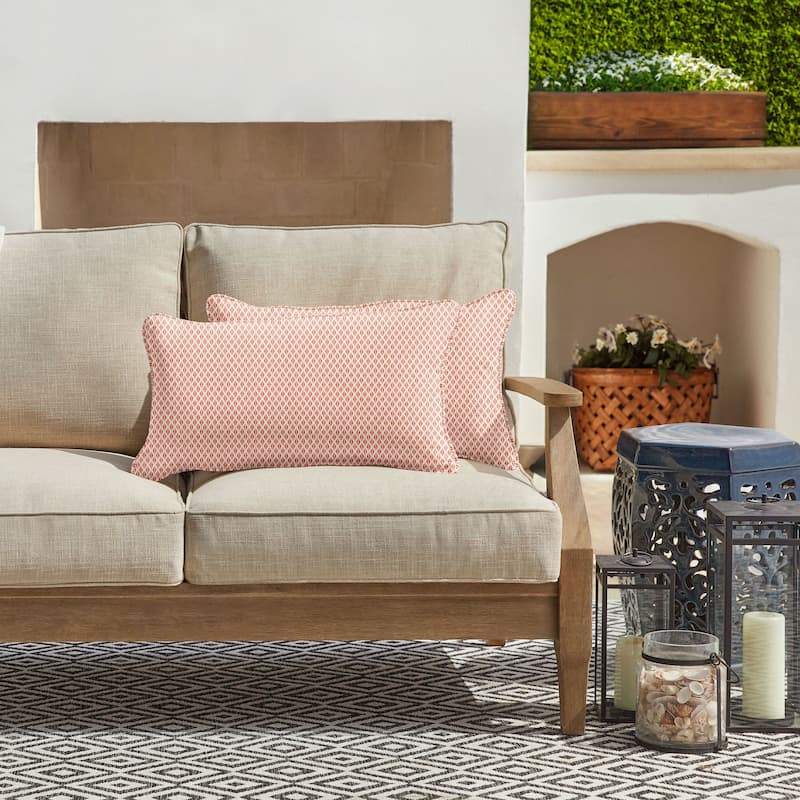 Sorra Home Sunbrella Outdoor Corded Pillow Set of 2