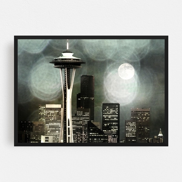 Space Needle Seattle Washington City Framed Wall Art Print