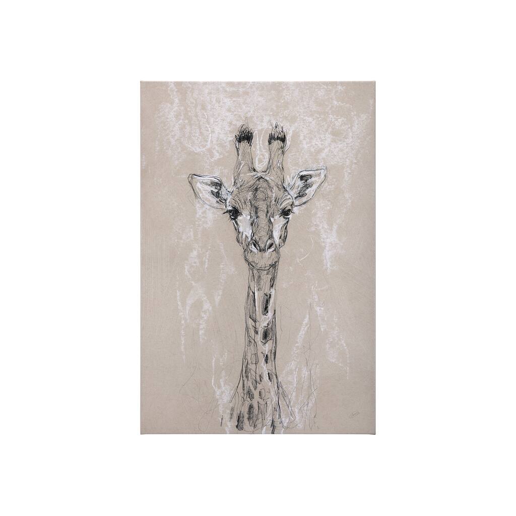 Sketch of Animal IV (Giraffe) (30 x 45) Canvas Art Print