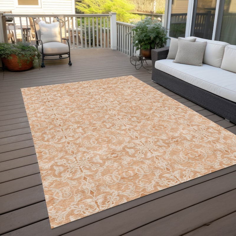 Machine Washable Indoor/ Outdoor Chantille Traditional Medallions Rug