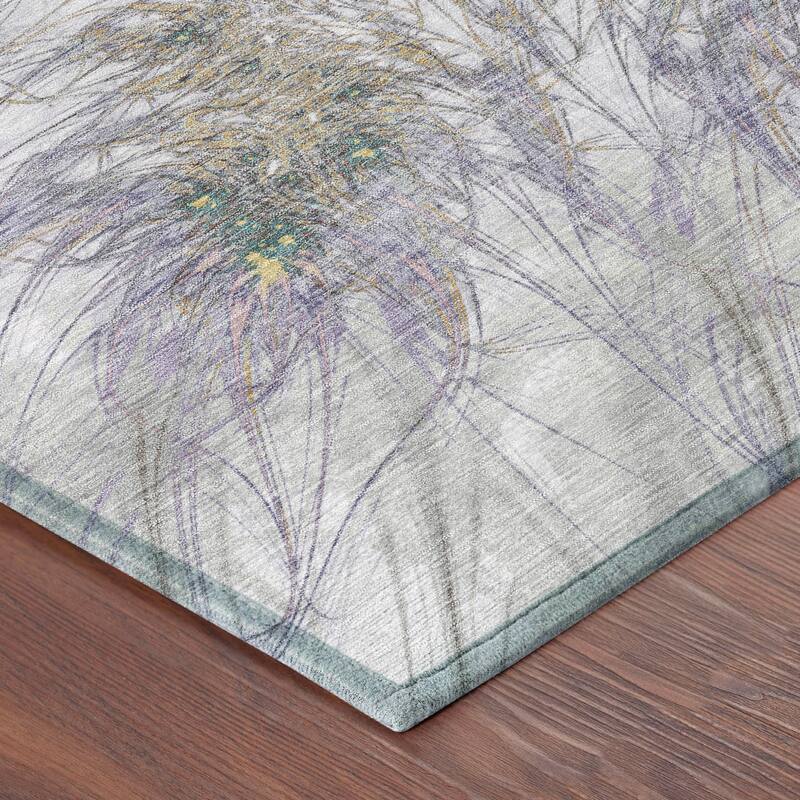 Machine Washable Indoor/ Outdoor Modern Cheraw Chantille Rug